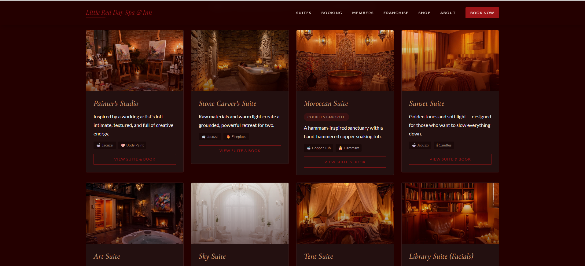 Little Red Day Spa website — Day Spa & Wellness in USA, built by Septillion